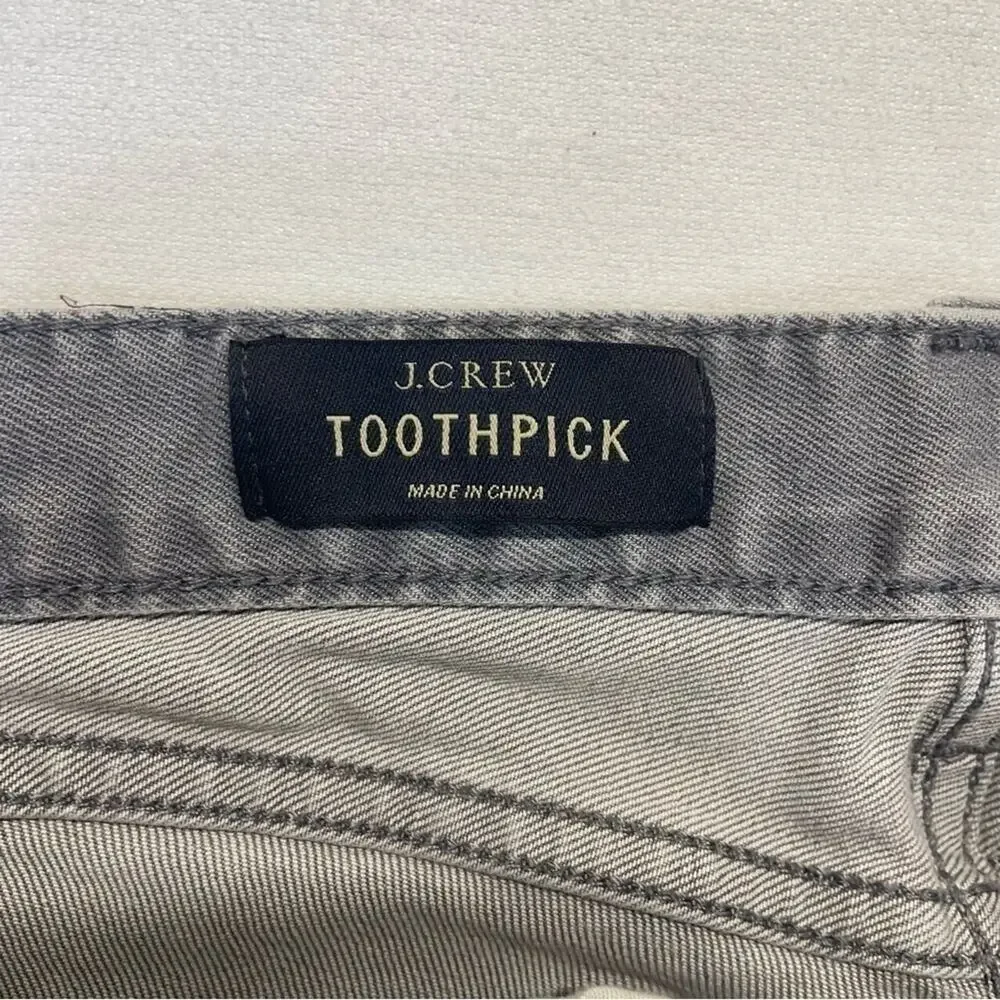 J. Crew Toothpick Jeans Size 26 Ankle gray wash denim